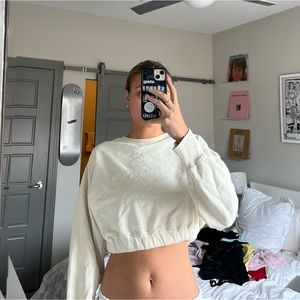BO+TEE oh Polly cropped sweatshirt
